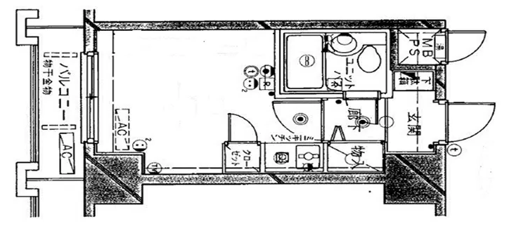 投資マンションの間取り図