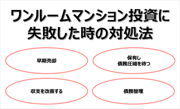 ワンルームマンション投資失敗の対処法の一覧　